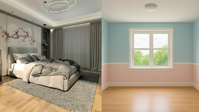 Combinación incorrecta para copiar estilo: dormitorio de hotel junto a una habitación infantil de arquitectura distinta en Mix&Design